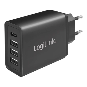 Chargeur Rapide 27w X 4 Usb (SEULEMENT Prise Murale) Logilink