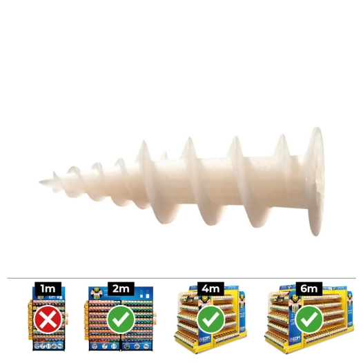 Boite De 50 Chevilles Nylon Pour Carton-Platre Ref. Gkd Celo