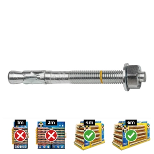 Ancrage Approuvé Ce Bap 8-75 / 10, Zinc Plat. Boîte 50 Pièces Celo