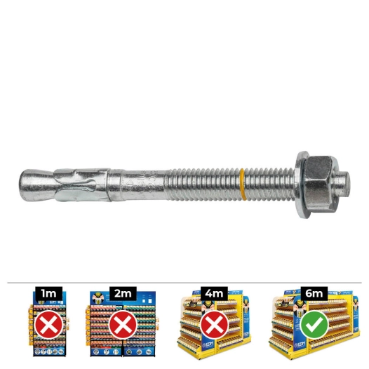 Ancrage Approuvé Ce Bap 8-115 / 50, Zinc Plat. 40 Pièces Celo