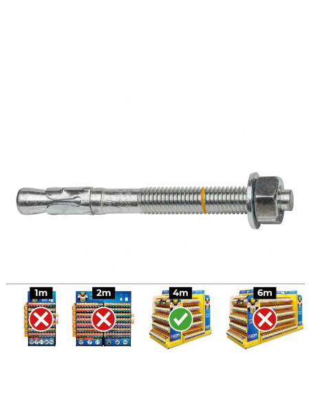 Ancrage BAP 10-60 Zinc CELO Homologué CE, Zinc Plated - CELO