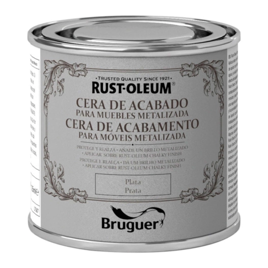 Rust-Oleum Cire Finition Chalky Pour Meubles Argent 0.4l 5397504 Bruguer