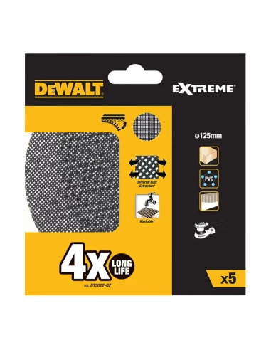 S.Of. Pack 5 Grilles A Poncer Ø125mm Grain: 60 Pour Ponceuses Rotoorbitales Dtm8560-Qz Dewalt