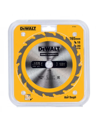 S.Of. Disque Pour La Construction Ø165x20mm 18t (AC) Dt1933-Qz Dewalt.