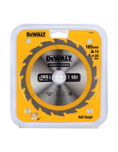 Disque Bois Pour La Construction Ø165x30mm 18t (AC) Dt1936-Qz Dewalt