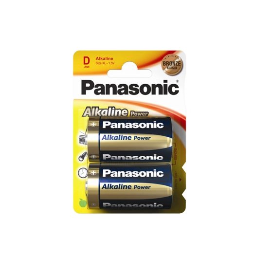Pile Alkaline Panasonic Bronze D - Lr20 1,5v (EMBALLAGE 2 Unit) Ø34,2x61,5mm
