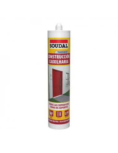 6 Silicone De Construction Neutre Transparente 290ml 115785 Soudal.