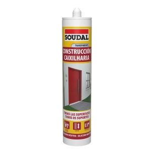 6 Silicone De Construction Neutre Transparente 290ml 115785 Soudal.