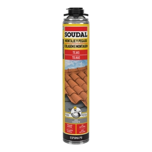 Mousse Pu Pour Tuiles Pistolet Grise 750ml Soudal