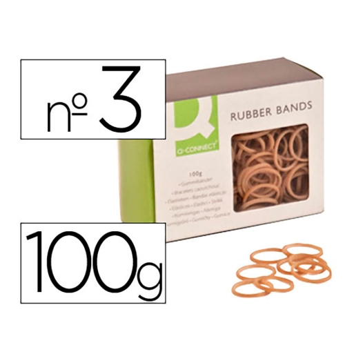 5 Élingues Élastiques Q-Connect 100 Gr. N°3 30x2mm