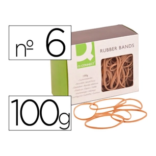 5 Élingues Élastiques Q-Connect 100 Gr. N°6 60x2mm