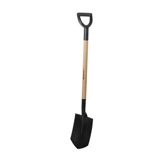 Pelle Avec Pointe Pour Jardin. Manche En Bois Et Acier Au Carbone 114cm Grown