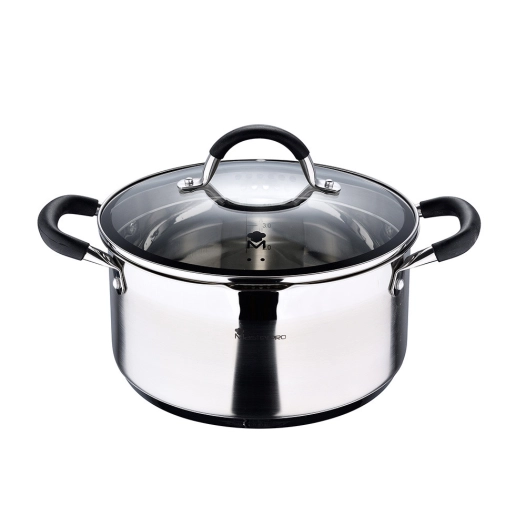 Pot Ø24x12cm 5l Inox Avec Couvercle Foodies Bgmp-1502-Bk Masterpro
