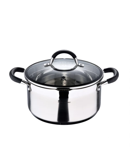 Pot Ø24x12cm 5l Inox Avec Couvercle Foodies Bgmp-1502-Bk Masterpro