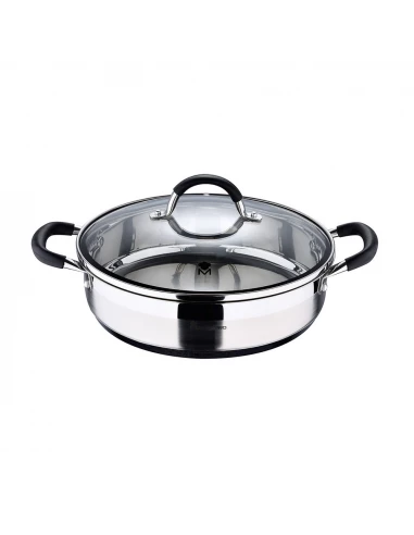 Bac Ø28x7,5cm 3,8l Inox Avec Couvercle Foodies Bgmp-1503-Bk Masterpro