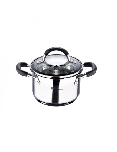 Pot Ø16x10cm 1,8l Inox Avec Couvercle Foodies Bgmp-1504-Bk Masterpro