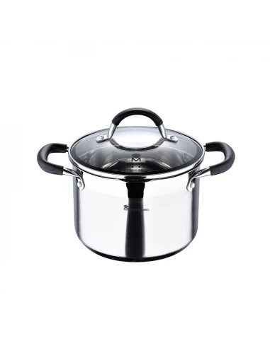 Pot Ø20x14cm 4l Inox Avec Couvercle Foodies Bgmp-1505-Bk Masterpro