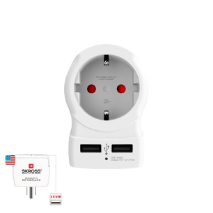 Adaptateur Skross Usb Européen Vers États-Unis 1500281.