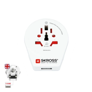Adaptateur Mondial Au Royaume-Uni Avec Usb Skross 1500267.