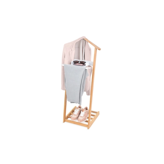 Bambou Linge Butler Avec Plateau De Chaussures 43,5x34x102cm