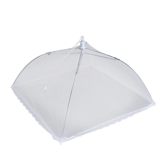 6 Cloche Couvre Assiette En Nylon Pliable 30x30cm