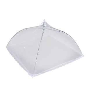 6 Cloche Couvre Assiette En Nylon Pliable 30x30cm