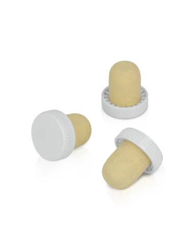 4 Set 6 Bouchons Liège Avec Tête Plastique Metaltex