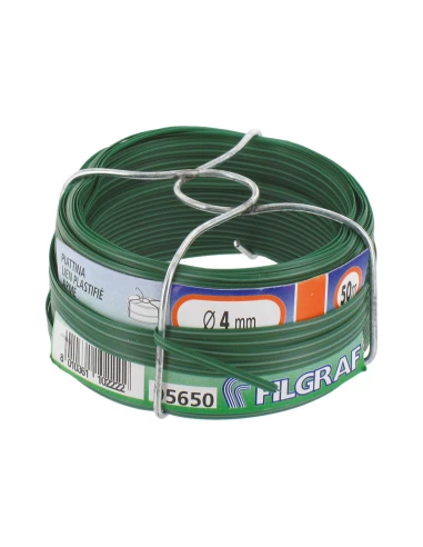 Ligne Plastifiée Couleur Vert Ø4mmx50m Filgraf