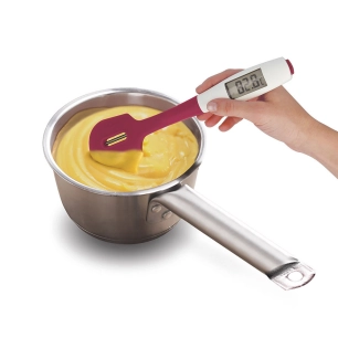Spatule En Silicone Avec Thermomètre Digital Amovible 30cm Metaltex
