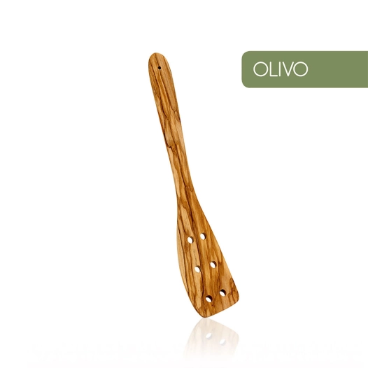 Spatule Perforee Bois D'olivier Metaltex
