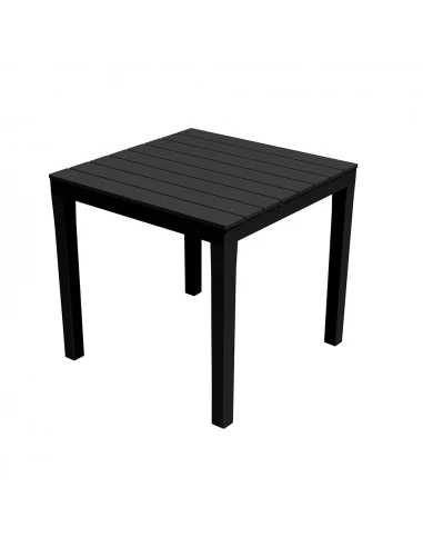 Table De Jardin Carree Couleur: Noir 78x78x72cm Modèle: Bali Ipae Progarden
