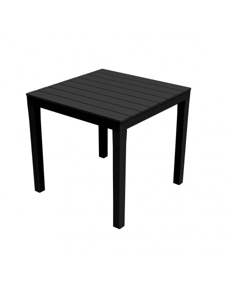 Table De Jardin Carree Couleur: Noir 78x78x72cm Modèle: Bali Ipae Progarden