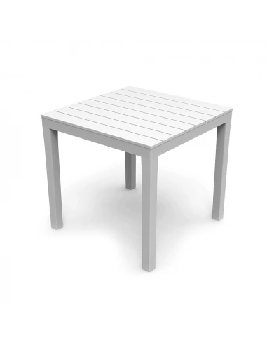 Table De Jardin Carree Couleur: Blanc 78x78x72cm Modèle: Bali Ipae Progarden
