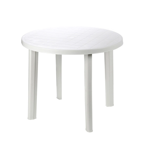 Table Ronde Pour L'extérieur. Couleur: Blanc Ø90x72cm Ipae Progarden