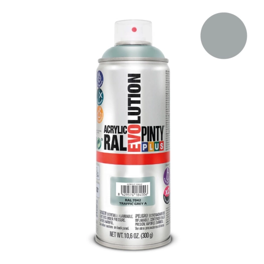 Peinture En Aérosol Pintyplus Evolution 520cc Ral 7042 Gris Signalisation