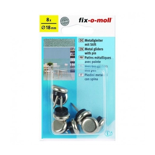 FIX-O-MOLL Patins en métal à clouer_8_patins_de_o_22mm - FIX-O-MOLL