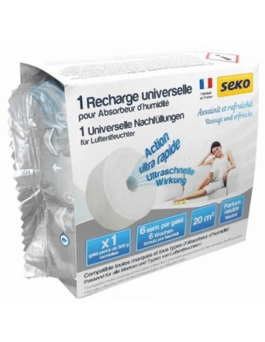 Recharges Galet pour absorbeur d'humidité 6x500g neutre - SEKO