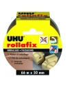 Adhésif Rollafix emballage 66mx50mm marron - UHU