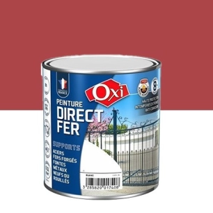 Peinture OXI Direct Fer 0.5 Litre rouge vif - OXI