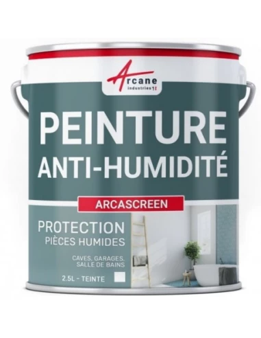 ARCASREEN Peinture Anti-humidité 2.5 litres blanc - ARCANE