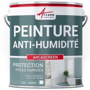 ARCASREEN Peinture Anti-humidité 2.5 litres blanc - ARCANE