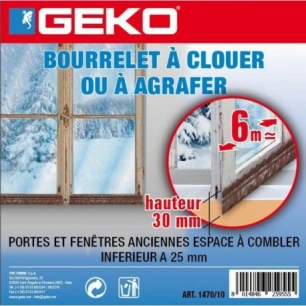 GEKO Bourrelet à clouer 6mx30mm marron - GEKO