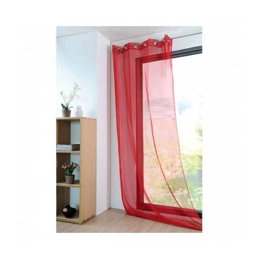 Voilage rouge - 135x260cm - 70 gr/m² -STOF