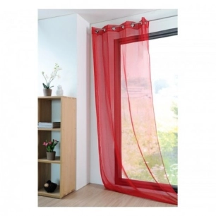 Voilage rouge - 135x260cm - 70 gr/m² -STOF