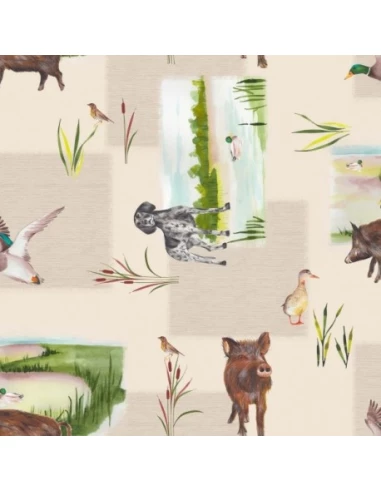 ACCESS DECO Toile cirée Déco_pecari_rouleau_de_140cmx20m - ACCESS DECO