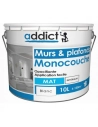 Peinture Acrylique mat monocouche 10 litres blanc - ADDICT