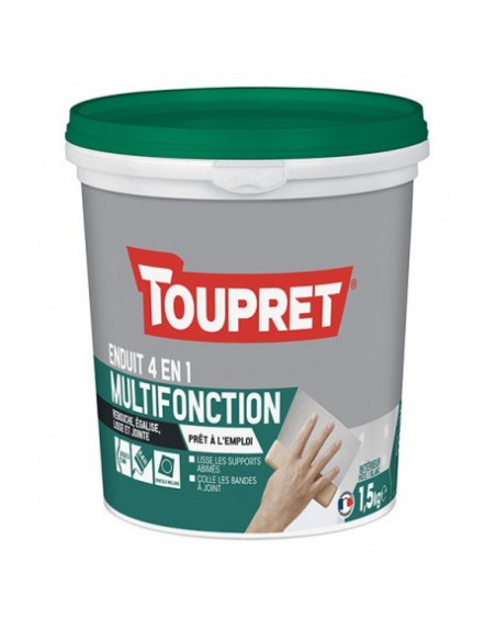Enduit 4en1 Multifonctions en pâte 4kg - TOUPRET