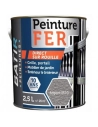 Peinture BATIR Fer martelé 2.5 Litre argent - BATIR