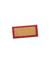 DECORMAT Tapis coco écru bordé couleur_rouge_33x60cm - DECORMAT