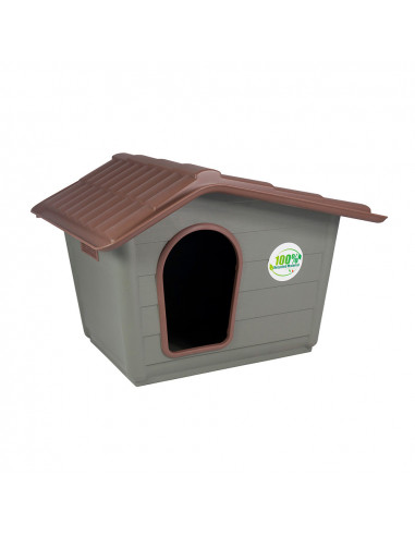 Mini Maison Eco 100% Matériel Recyclé Avec Double Grille De Ventilation 60x50x41cm